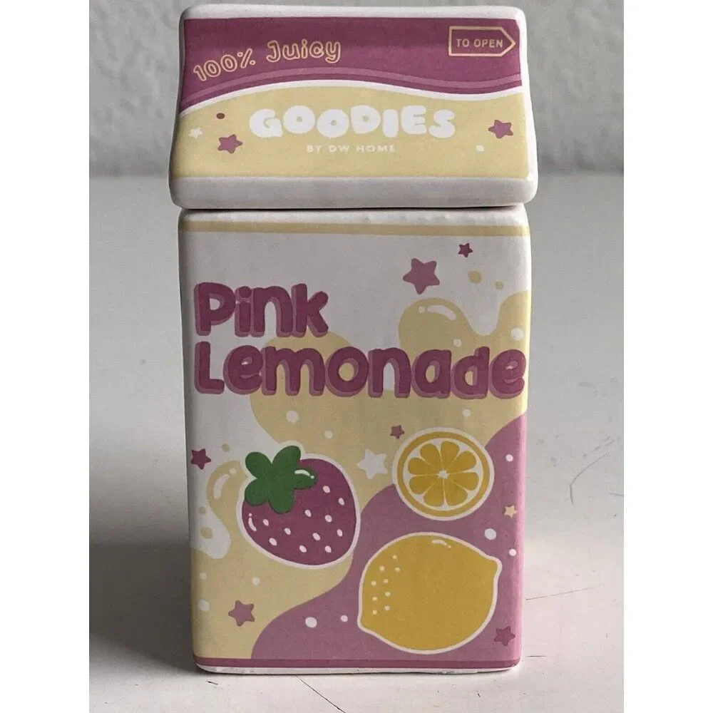 DW Home Goodies Pink Lemonade Scented‎ Candle 6.4 Oz Juice Box NEW